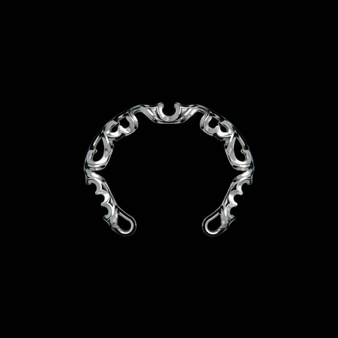GINTON sterling silver bracelet — heavy dark luxury jewelry modern heirloom