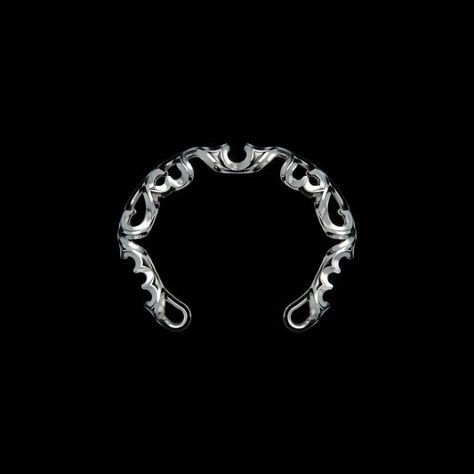 GINTON sterling silver bracelet — heavy dark luxury jewelry modern heirloom