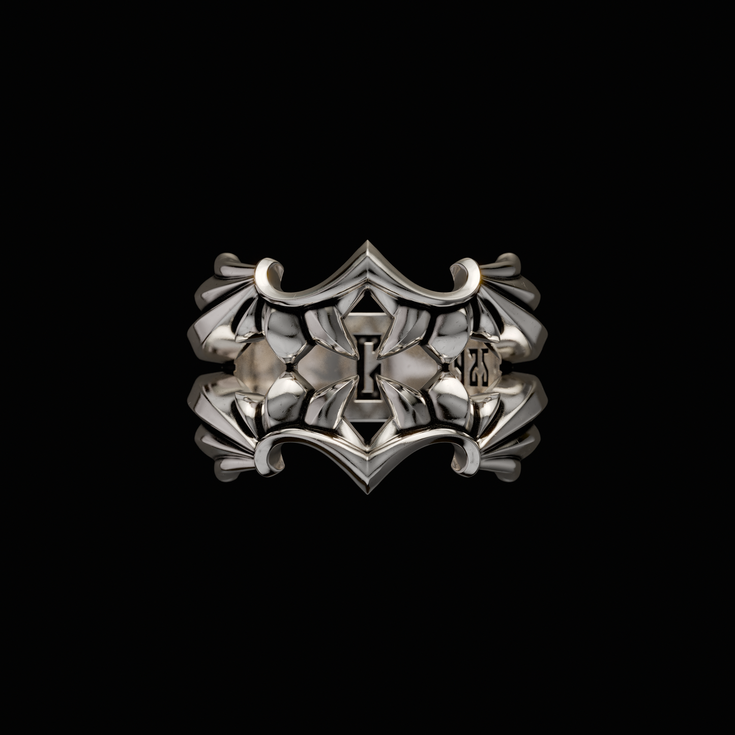 Solid 925 Sterling Silver Ring. Each ring is independently polished, inspected and made to last a lifetime. Made in U.S.A. For a limited time only. Head on View