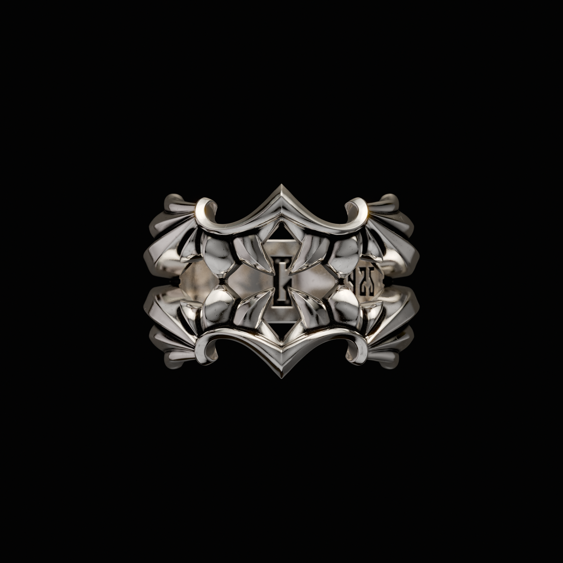 Solid 925 Sterling Silver Ring. Each ring is independently polished, inspected and made to last a lifetime. Made in U.S.A. For a limited time only. Head on View